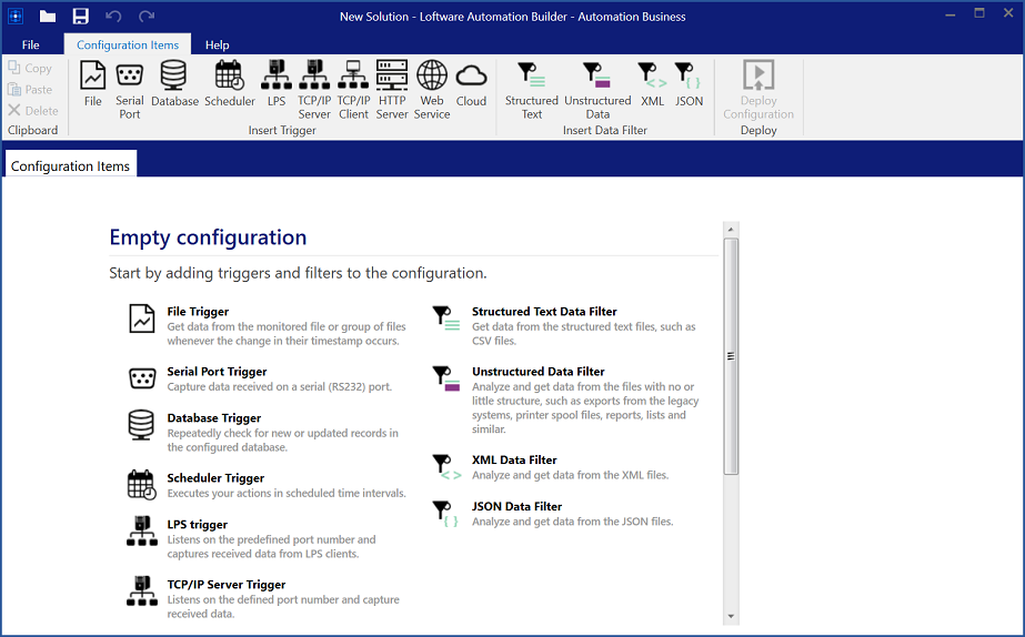Automation - Various triggers to choose from